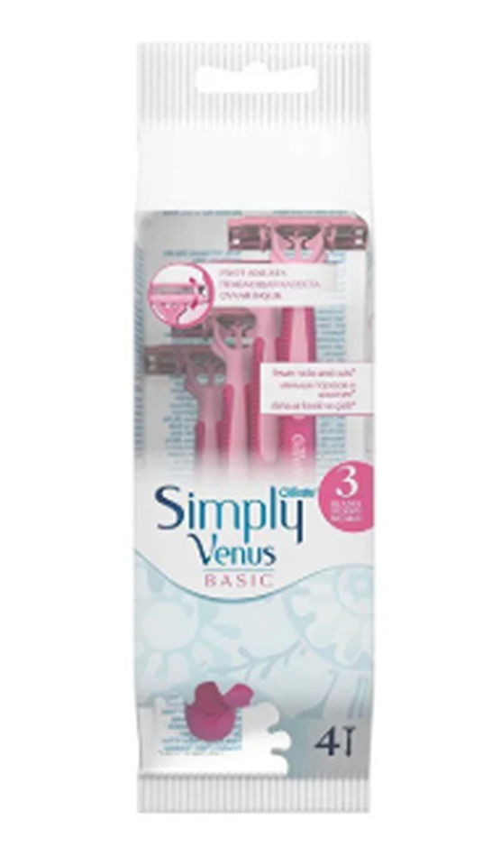 GILLETTE VENUS SIMPLY 3 BICAKLI 4'LU POŞET